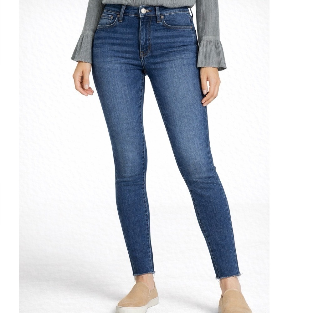 Madewell Jeans High Rise skinny SZ 27" raw hem medium wash